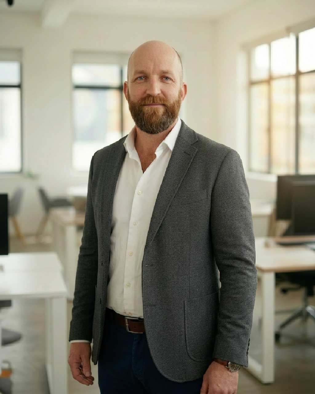 Ben Browning in a recruitment office